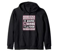 Cute Anime Gaming Food Japanese Anime Otaku Women Girls Zip Hoodie