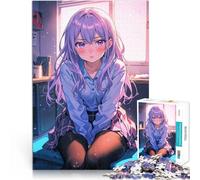 Cute Anime Girl in TroubleAdult Jigsaw Puzzles 1000 Pieces Challenging Game Toys for is ideal as a gift for the whole family 38x26cm