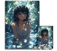 Cute Anime Girl in Water Jigsaws 1000Pieces for Adults Puzzles for Adults Erfect for Home Decor Birthdays Holidays And Gifts 1000 PCS(38x26cm)