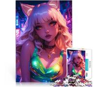 Cute Anime Girl Neonteenagers 1000 Pieces Puzzle Stress Reliever Staycation Kill time Artists Collection, Fine Art 38x26cm