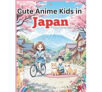 Cute Anime Kids In Japan: A Cozy Coloring Book for Little Artists with 100 Fun Pages of Kawaii Japanese Scenes, Outfits, Temples, and Everyday Adventures