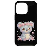 Cute Anime Koala with Cherry Blossoms Flower Kids Girls Boys Case for iPhone 13 Pro