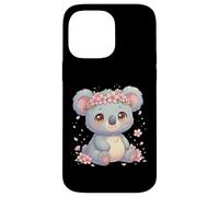 Cute Anime Koala with Cherry Blossoms Flower Kids Girls Boys Case for iPhone 14 Pro Max