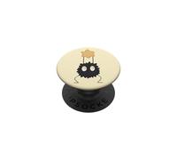Cute Anime Soot Man with Yellow Sugar Star PopSockets Adhesive PopGrip