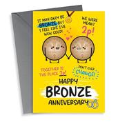 Cute Anniversary Card - 8th Anniversary - For Bronze Anniversary