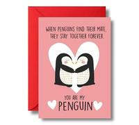 Cute Anniversary Card For Partner From Boyfriend Girlfriend Penguin Love Card Romantic Animal Valentines Birthday Card - You Are My Penguin V306