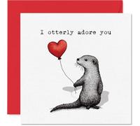 Cute Anniversary Card, I Otterly Adore You