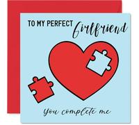 Cute Anniversary Card - Jigsaw Complete Me - Romantic Happy Anniversary Card for Girlfriend, 145mm Sweet I Love You Anniversaries Greeting Cards