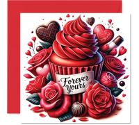 Cute Anniversary Card - Love Cupcakes - Happy Anniversary Card for Women Men, 145mm Joke Humour Anniversaries Greeting Cards