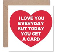 Cute Anniversary Card - Love You Everyday - Adorable Happy Anniversary Card for Women Men, 145mm Joke Humour Anniversaries Greeting Cards