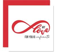 Cute Anniversary Card - My Love is Infinite - Cheeky Happy Anniversary Card for Women Men, 145mm Joke Humour Anniversaries Greeting Cards