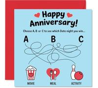 Cute Anniversary Card - You Choose - Romantic Happy Anniversary Card for Women Men, 145mm Sweet I Love You Anniversaries Greeting Cards