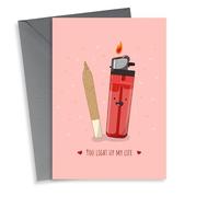 Cute Anniversary/Valentine's Day/Birthday Card - Weed - Light up my Life