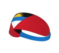 Cute Antigua and Barbuda Flag Sweatbands Sport Headbands for Men Women Yoga Stretchy Headband for Cycling,Running, Gym