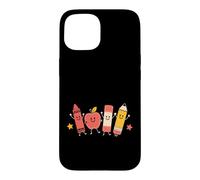 Cute Apple Notebook Pencil Back to School Student Teacher Case for iPhone 15