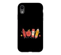 Cute Apple Notebook Pencil Back to School Student Teacher Case for iPhone XR