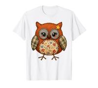 Cute Applique Style Owl Autumn Bird Lover Value Graphic T-Shirt