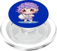 Cute Aquarius Zodiac Character - Adorable Water-Bearer PopSockets PopGrip for MagSafe