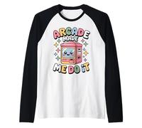 Cute Arcade Claw Machine Prize Grabber Retro Game Raglan Baseball Tee