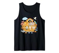 Cute Archa Noah Animal Boat - Bible Story Kids Design Tank Top