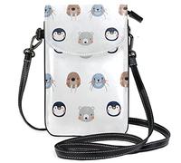 Cute Arctic Animals Crossbody Phone Purse Small Shoulder Bag Cell Phone Pouch Leather Wallet Best Gift for School Starts,Birthdays