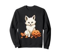 Cute Arctic Fox with Pumpkin Halloween Design for Fox Lovers Sweatshirt