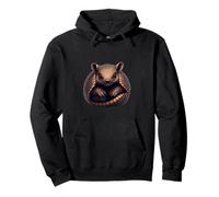 Cute Armadillo Wildlife Character Art Pullover Hoodie