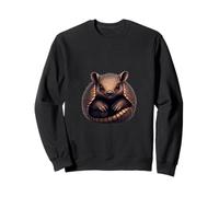 Cute Armadillo Wildlife Character Art Sweatshirt