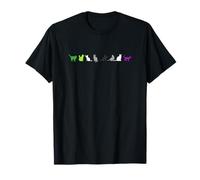 Cute Aroace Pride Cat, LGBTQ Aro Ace, Boho Aromantic Asexual T-Shirt