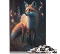 Cute Art Fox Paper Puzzles 1000 Piece Jigsaw Puzzles for Adults Educational Game Challenge Toy Christmas Eve Gifts 1000pcs (75x50cm)