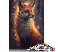 Cute Art Fox Puzzle 100% Recycled Cardboard Premium Cardboard Jigsaw Puzzle for Adult Children 1000pcs (75x50cm)