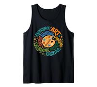 Cute Artist Palette Board Painting Hobby Typography Word Art Tank Top