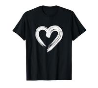 Cute Artistic Brushstroke Heart Graphic T-Shirt