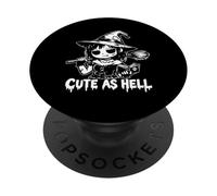 Cute As Hell Gothic Witch Kawaii Witchcraft Goth PopSockets Adhesive PopGrip