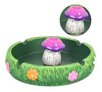 Cute Ash tray Cool Ashtrays for Cigarettes, Fantastical Mushroom Ashtray Resin Ashtray Decor for Home Office, Ornament Gifts Green