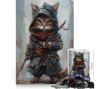 Cute Assassins Chibi Cat 1000 Pieces Puzzles for Teenagers Unwind Game Real Thick Enjoyable Challenge Christmas Idea (38x26cm)