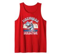 Cute Assistant Fireworks Director Dino My Safety Amerisaurus Tank Top