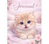 Cute Asthetic Angelic Cat Journal for Girls