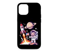Cute Astronaut American Flag Rocket Space Launch Case for iPhone 12/12 Pro
