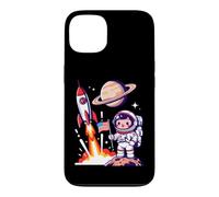 Cute Astronaut American Flag Rocket Space Launch Case for iPhone 13