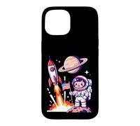 Cute Astronaut American Flag Rocket Space Launch Case for iPhone 15