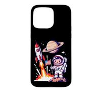Cute Astronaut American Flag Rocket Space Launch Case for iPhone 15 Pro Max