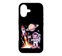 Cute Astronaut American Flag Rocket Space Launch Case for iPhone 17