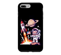 Cute Astronaut American Flag Rocket Space Launch Case for iPhone 7 Plus/8 Plus