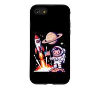 Cute Astronaut American Flag Rocket Space Launch Case for iPhone SE (2020) / 7/8