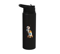 Cute Astronaut Boy Riding Rocket Space Adventure Stainless Steel Insulated Water Bottle