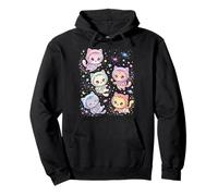 Cute Astronaut Cats Galaxy Magic Stars Kawaii Animals Pullover Hoodie