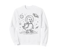 Cute Astronaut Duck Space Explorer Cosmic Adventure Sweatshirt