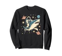 Cute Astronaut Riding SHARK In Space Girl Science Trip Beach Sweatshirt