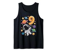 Cute Astronaut Space Explorer 9th Year Celebration Tank Top